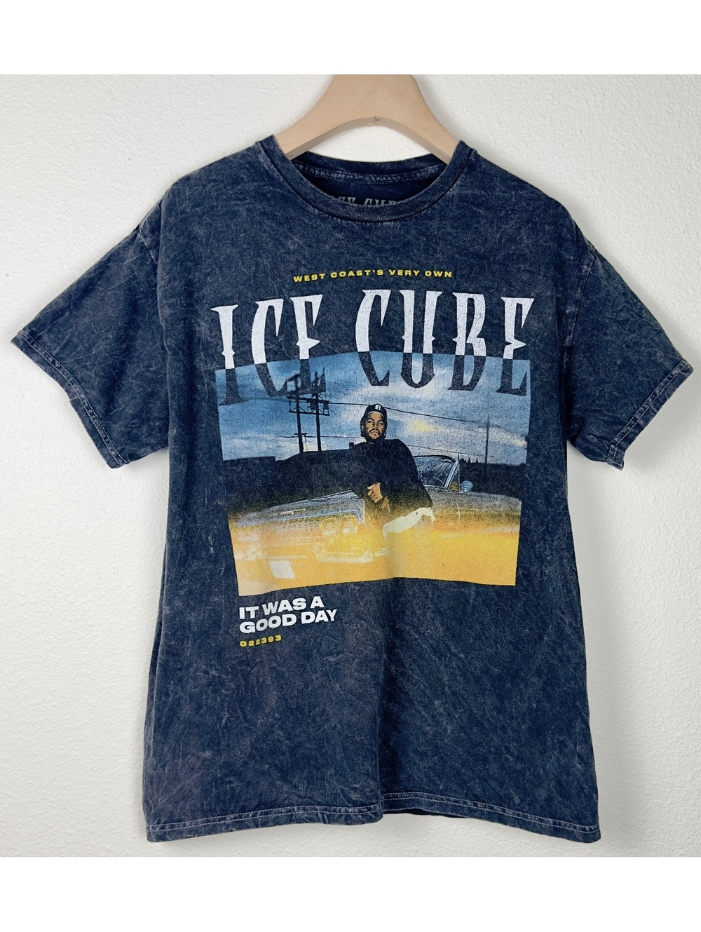 Ice Cube It Was a Good Day Acid Wash Graphic T-Shirt West Coast Hip Hop Tee